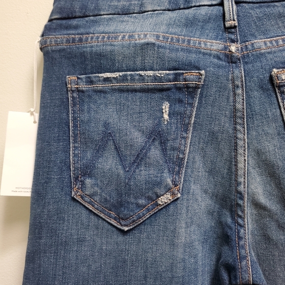 NWT MOTHER THE LOOKER 1001-624 Mid Rise Skinny Jeans Where's My Mind Blue Sz 24 - Picture 12 of 17